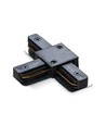 T-samler til 1-faset skinne - Sort, 1F2W