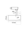 10W 1-fase skinnespot - 36 grader, 4000K, Sort, IP20, RA80