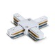 X-samler til 1-faset skinne - Hvid, 1F2W