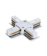 X-samler til 1-faset skinne - Hvid, 1F2W
