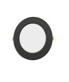 LED indbygningsspot 6W - rund, sort, neutral hvid, 230V, 620lm