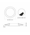 24W Firkantet LED indbygningspanel - 1830lm, 4000K, 29,5 x 29,5 cm, hvid kant, IP20 indendørs