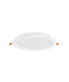 18W rammeløst LED indbygningspanel - 2100lm, 4000K, 22,2 x 22,2 cm, integreret driver, hvid kant