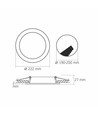 Led downlight 18W - Rund, neutral hvid, 230V, 2100lm