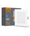 Led downlight 6W - firkantet, neutral hvid, 230V, 620lm, forbrug 6W