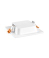 6W kvadratisk LED indbygningspanel - 450lm, 4000K, hvid kant, Hul: Ø9,5-10 cm, Mål: 12x12 cm