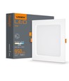 Led downlight 12W - firkantet, neutral hvid, 230V, 1400lm, forbrug 12W