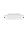 12W Firkantet LED indbygningspanel - 4000K, Hul: 14,5 x 14,5 cm, Mål: 17,5 x 17,5 cm, hvid kant