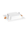 Led downlight 12W - firkantet, neutral hvid, 230V, 1400lm, forbrug 12W