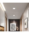 Led downlight 12W - firkantet, neutral hvid, 230V, 1400lm, forbrug 12W