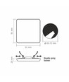 Led indbygningsspot 9W - Firkantet, neutral hvid, uden ramme, 230V, 1000lm, forbrug 9W