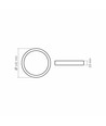 12W Ø17cm LED loftlampe - 4000K, 900lm, IP20 indendørs, hvid kant, inkl. lyskilde