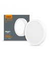 18W LED påbygningspanel - 1400lm, 4000K, 14,2 x 14,2 cm, hvid kant
