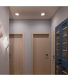 12W kvadratisk LED påbygningspanel - 820lm, 4000K, hvid kant, 14,2 x 14,2 cm