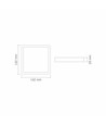 Led loftlampe 12W - Firkantet, neutral hvid, 230V, lysstyrke 1250, forbrug 12W