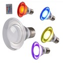 RGB3 - LED pære, 3W, 230V, fjernbetjening, E27