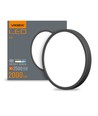24W LED loftlampe, sort - 2000lm, 4000K, IP20, 26,4 x 26,4 cm, inkl. lyskilde