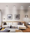 15W LED påbygningspanel, 19,2x19,2cm - 1400lm, 4000K, sort kant, IP20 indendørs