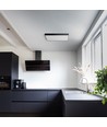 60x60 ramme til LED panel, sort - Til påbygning, aluminium, 600x600x50 mm