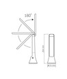 Berlin LED skrivebordslampe, 5W - Genopladelig, dæmpbar, 3-i-1 CCT, transportabel, hvid