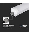 150cm 48W vandtæt komplet LED armatur, gennemfortrådet - 5760lm, 120lm/W, IP65