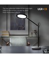 Tf15b bordlampe 20W - LED, dæmpbar, neutral hvid/sort, 230V, lysstyrke 1450, forbrug 20
