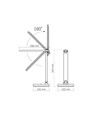 Led genopladelig bordlampe - hvid, forbrug: 5W