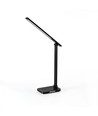 LED skrivebordslampe - med trådløs opladning, sort, 230V, 700lm, 18W