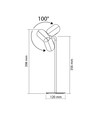 3W genopladelig LED skrivebordslampe - 300lm, 3-trin dæmpbar, CCT, USB-C, inkl. magnetisk fod