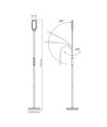 Tokyo 12W LED gulvlampe - Dæmpbar, sort, 230V
