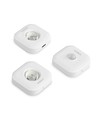 2 stk. genopladelige LED natlys med sensor, 0,5W - PIR bevægelsessensor, 3 lyskulører, USB-C, magnetisk montering, indendørs