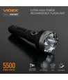LED bærbar lommelygte - 5000K, lysstyrke 5500lm, forbrug 20W