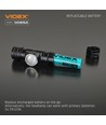 10W LED Genopladelig pandelampe - 5000K, USB-C, 1200lm