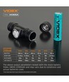 10W LED Genopladelig pandelampe - 5000K, USB-C, 1200lm