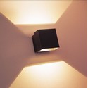 Restsalg: LED-POL 6W LED grå væglampe - Firkantet, IP54 udendørs, 230V, inkl. lyskilde