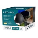 LED-POL 9W LED grå væglampe - Rund, IP54 udendørs, 230V, inkl. lyskilde