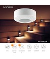 PIR sensor til loft/væg, 360° - 1200W, IP20, hvid, rækkevidde 2-8m