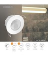 PIR bevægelsessensor og skumringsrelæ - 360 grader, IP65, 1200W, hvid, rækkevidde 8m, inde / ude