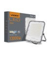100W LED projektør - 150lm/W, IP65, Grå, 5000K, udendørs