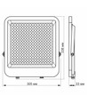 200W LED projektør - 150lm/W, 30.000lm, IP65, 5000K, grå kabinet