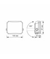 20W LED projektør - 1900lm, IP65, sort, udendørs, 5000K