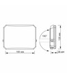50W LED projektør - 4100lm, IP65, sort, udendørs, 5000K neutral hvid