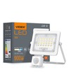 10W LED projektør med sensor - 100lm/W, IP65, 5000K, sort