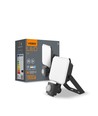 20W LED projektør med sensor - IP65, 5000K, sort, udendørs, bevægelsessensor
