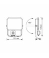 Flood LED-strålelys 20W - med bevægelsessensor, PIR, 5000K, 230V, 1600lm