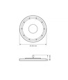 100W LED high bay - 5000K, 220V, sort