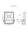 Gelio projektør 20W - LED, solcelle, neutral hvid, lysstyrke 600