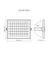 Gelio projektør 20W - LED, solcelle, neutral hvid, lysstyrke 600