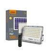 50W Solara LED projektør med solcelle - 1000lm, IP65, 5000K, grå, inkl. fjernbetjening og solcellepanel