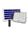 50W Solara LED projektør med solcelle - 1000lm, IP65, 5000K, grå, inkl. fjernbetjening og solcellepanel